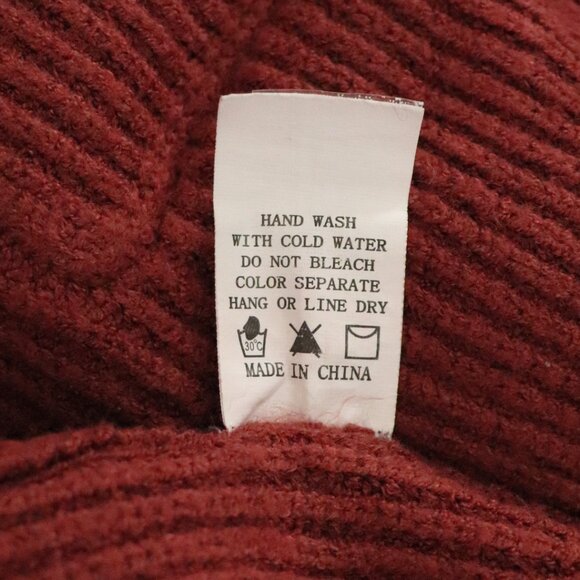 Debut Womens Sz S Red Open Front Light Knit Comfy Bell Sleeve Cardigan Sweater - Picture 10 of 10